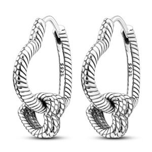 925 Sterling Silver Heart Shape Hoop Earrings